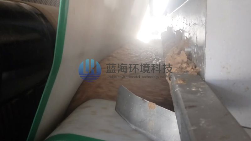 柳州沁原紙業丨雙網轉鼓擠漿機桉木化學漿脫水現場