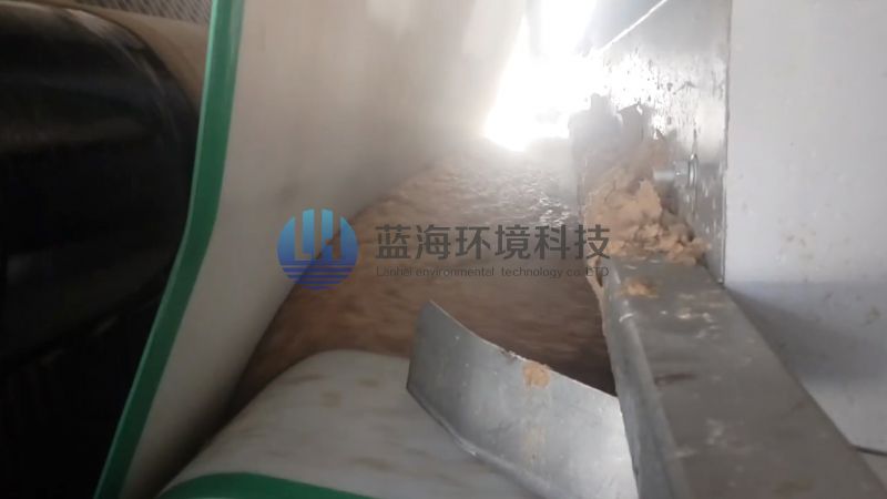 柳州沁原紙業丨雙網轉鼓擠漿機桉木化學漿脫水現場